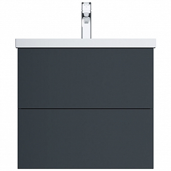 Тумба с умывальником AM.PM Gem M90FHX06022GM 60 см 2 ящика графит