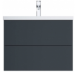 Тумба с умывальником AM.PM Gem M90FHX07522GM 75 см 2 ящика графит