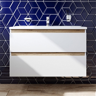 Тумба с умывальником AM.PM X-Joy M85AFHX1002WG 100 см