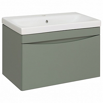 Тумба с умывальником Runo Афина 80 см цемент подвесная