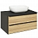 Тумба с умывальником Runo Мальта 85 дуб чёрный Moduo Square 85 см
