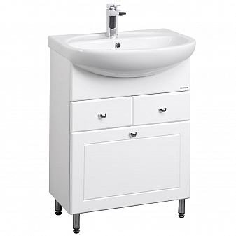 Тумба с умывальником Акватон Норма 65 1A0549K1NO010 65 см с корзиной для белья