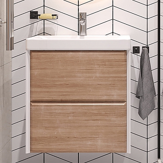 Тумба с умывальником Velvex Gesso 60.2Y tpGES.60.2Y-25.21 60 см