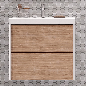 Тумба с умывальником Velvex Gesso 70.2Y tpGES.70.2Y-25.21 70 см