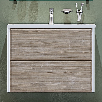 Тумба с умывальником Velvex Gesso 80.2Y tpGES.80.2Y-25.21 80 см