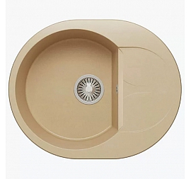 Мойка кухонная Polygran Atol-620 62 см бежевая