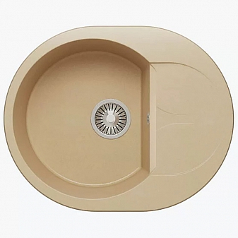 Мойка кухонная Polygran Atol-620 62 см бежевая
