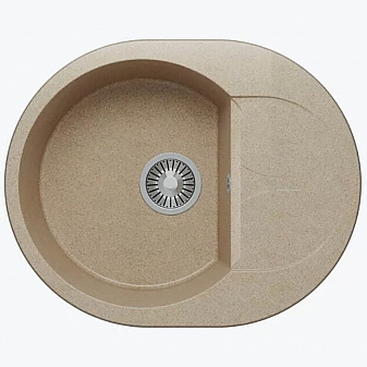 Мойка кухонная Polygran Atol-620 62 см песочная