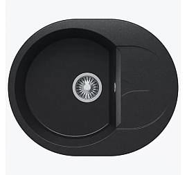 Мойка кухонная Polygran Atol-620 62 см черная