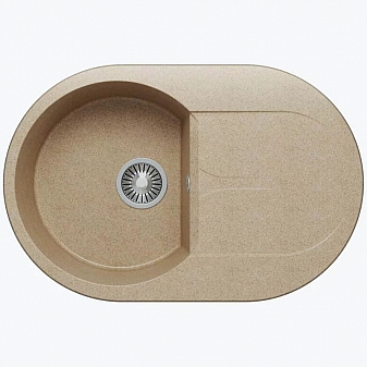 Мойка кухонная Polygran Atol-760 76 см песочная