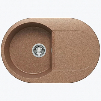 Мойка кухонная Polygran Atol-760 76 см терракотовая