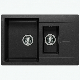 Мойка кухонная Polygran Brig-770 77 см черная