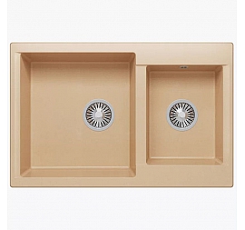 Мойка кухонная Polygran Brig-772 77 см бежевая
