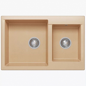 Мойка кухонная Polygran Brig-772 77 см бежевая