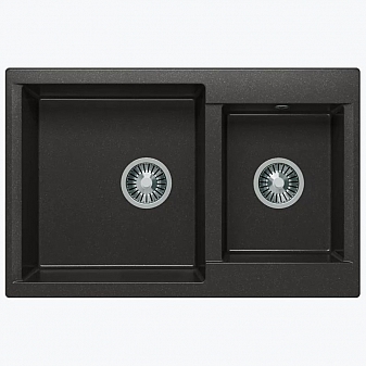 Мойка кухонная Polygran Brig-772 77 см черная