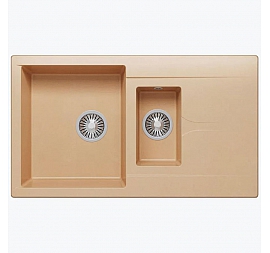 Мойка кухонная Polygran Brig-870 87 см бежевая