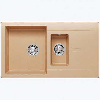 Мойка кухонная Polygran Brig-870 87 см бежевая