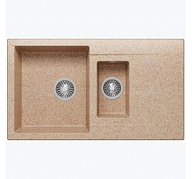 Мойка кухонная Polygran Brig-870 87 см песочная