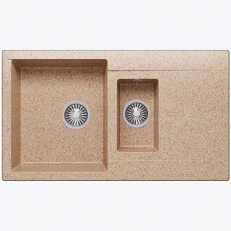 Мойка кухонная Polygran Brig-870 87 см песочная