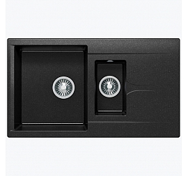Мойка кухонная Polygran Brig-870 87 см черная