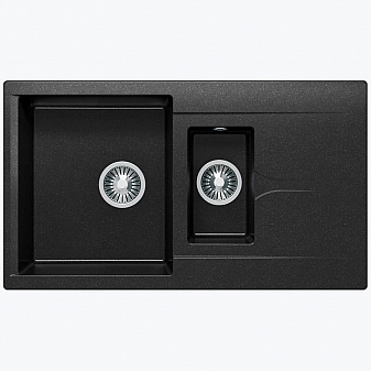 Мойка кухонная Polygran Brig-870 87 см черная