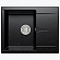 Мойка кухонная Polygran Gals-620 62 см черная