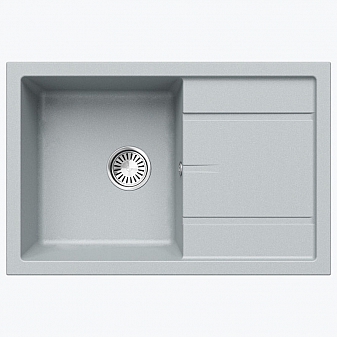 Мойка кухонная Tolero R-112 943667 76 см платина