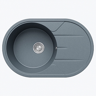 Мойка кухонная Tolero R-116 943698 78 см грей