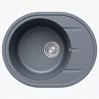 Мойка кухонная Tolero R-122 943759 58 см грей