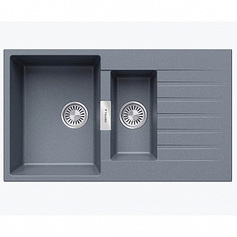 Мойка кухонная Tolero Loft TL-860 856332 86 см грей