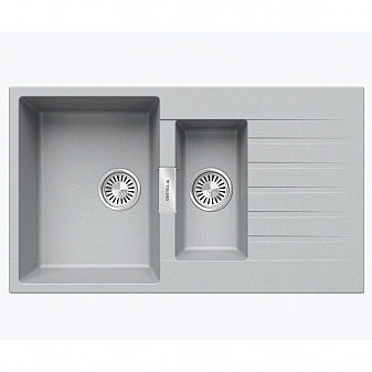 Мойка кухонная Tolero Loft TL-860 856325 86 см платина