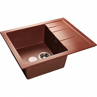 Мойка кухонная GranFest GF-Q650L 65 см красный марс