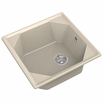 Мойка кухонная GranFest GF-U-500 50 см бежевая