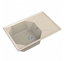Мойка кухонная GranFest GF-U-740L 74 см бежевая