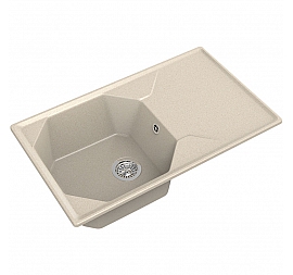 Мойка кухонная GranFest GF-U-840L 84 см бежевая