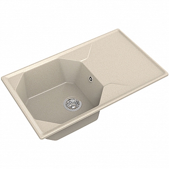Мойка кухонная GranFest GF-U-840L 84 см бежевая