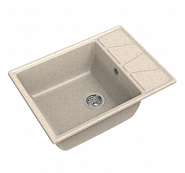 Мойка кухонная GranFest GF-V-680L 68 см бежевая