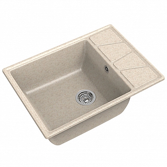 Мойка кухонная GranFest GF-V-680L 68 см бежевая