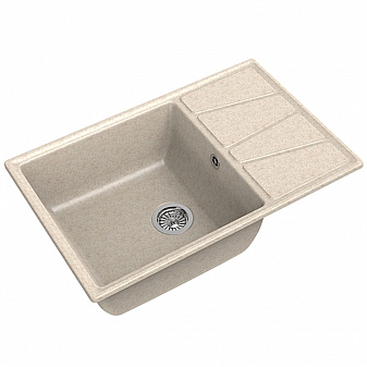Мойка кухонная GranFest GF-V-780L 78 см бежевая