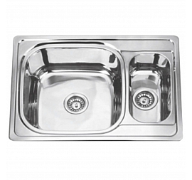 Мойка кухонная Melana MLN-6950S U 63 см 0.6 мм врезная