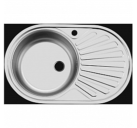 Мойка кухонная Ukinox Фаворит FA*770.480 GT6K L 77 см полированная