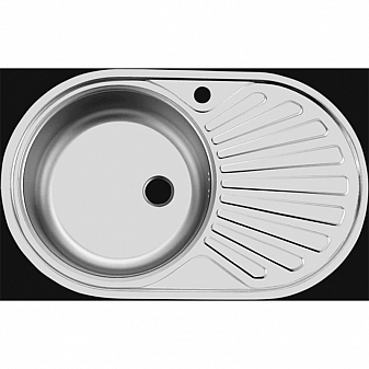 Мойка кухонная Ukinox Фаворит FA*770.480 GT6K L 77 см полированная