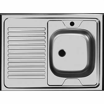Мойка кухонная Ukinox Стандарт ST*800.600 R 80 см матовая