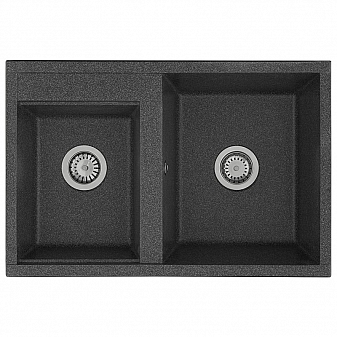 Мойка кухонная Акватон Делия 78 DBL 1A723132DE210 78 см графит