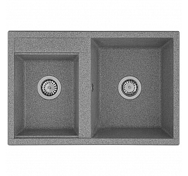 Мойка кухонная Акватон Делия 78 DBL 1A723132DE230 78 см серый