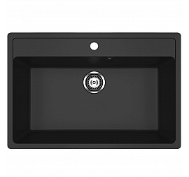 Мойка кухонная Ulgran U-600 76 см ультра-черный