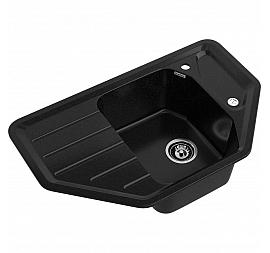 Мойка кухонная GranFest Corner 800E 79 см чёрный