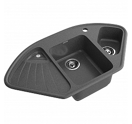 Мойка кухонная GranFest Corner 1040E 104 см графит