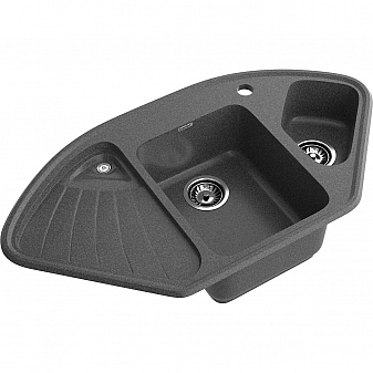 Мойка кухонная GranFest Corner 1040E 104 см графит