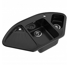 Мойка кухонная GranFest Corner 1040E 104 см чёрный